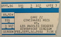 September 16, 1988, Cincinnati Reds versus LA Dodgers, Tom Browning Perfect Game