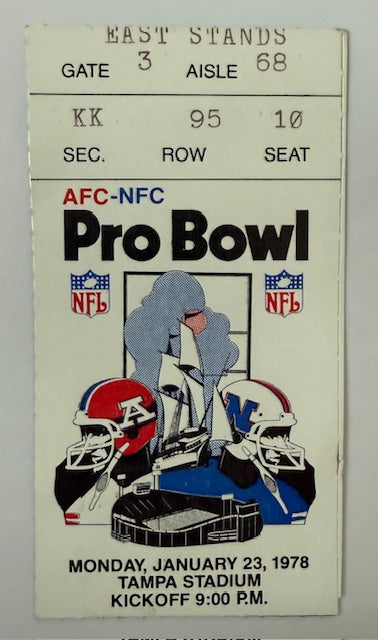 1978 AFC versus NFC, Pro Bowl Game, Walter Payton MVP, Tampa, 1/23/1978