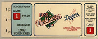 1988 World Series, Game 1, Dodgers -5 Athletics-4, October 15, Kirk Gibson Home Run-Very Good Condition
