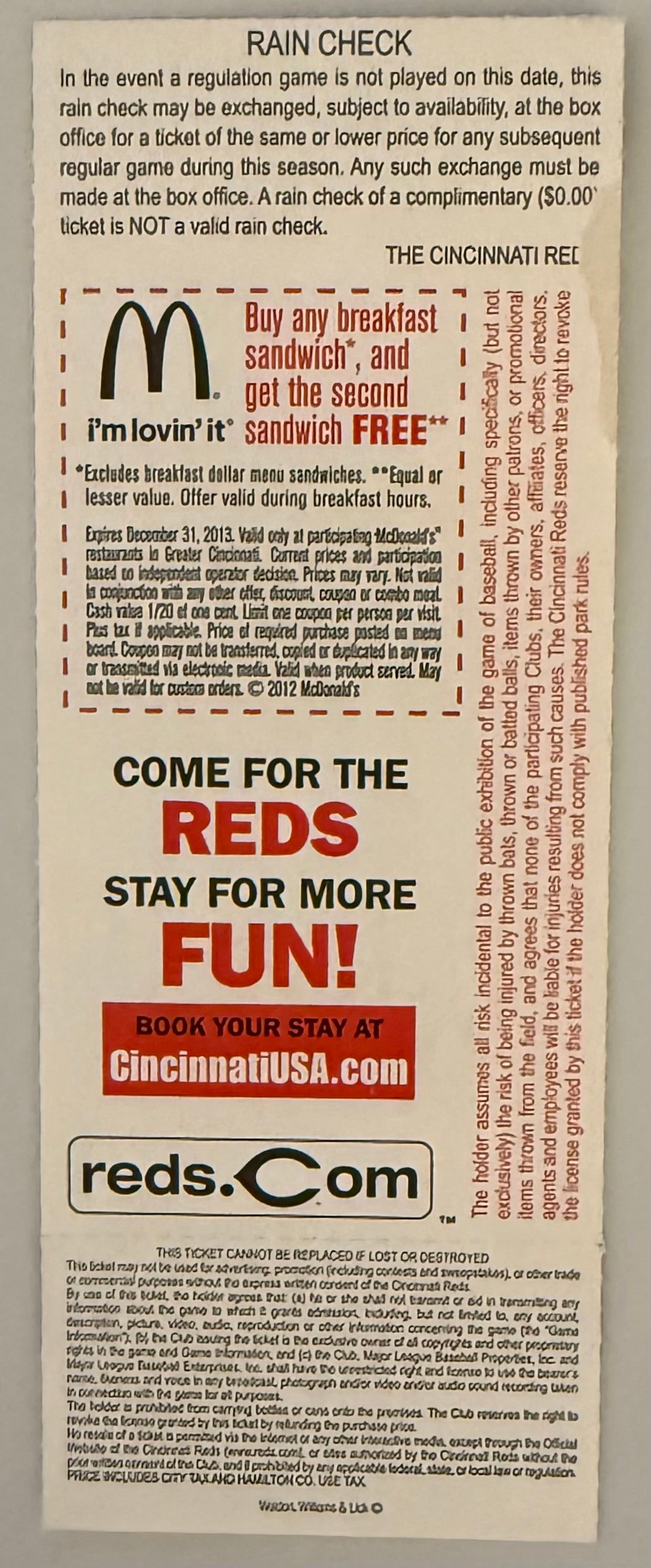 2013 Homer Bailey Throws No Hitter, Reds versus Giants, 7/2/13