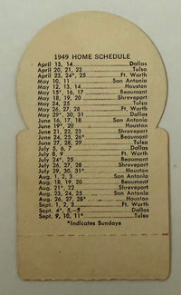 1949 Die Cut Ticket, Opening Day of the Oklahoma Indians, Texas League, April 13, 1949