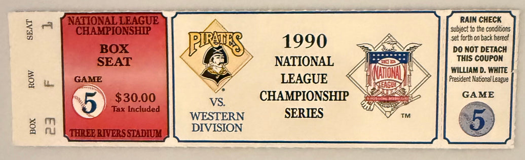 1990 NLCS Game Five, Pirates versus Reds, Condition