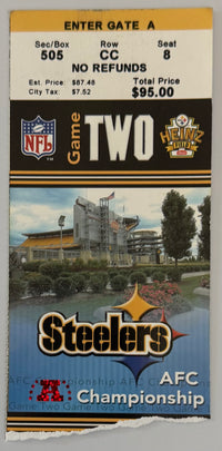 January 23, 2005, AFC Championship, Steelers versus Patriots