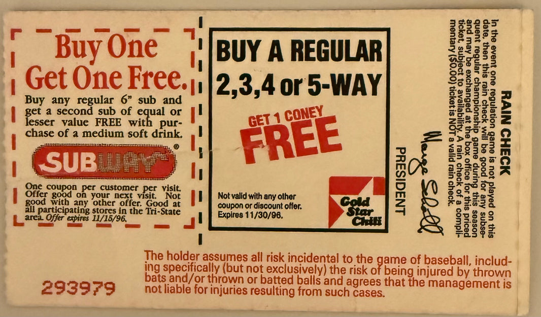 April 1, 1996, Opening Day, Cincinnati Reds John McSherry Dies After Seven Pitches, Condition