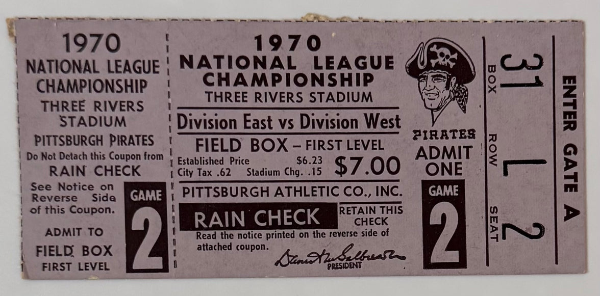 1970 NLCS Game Two, Pirates versus Reds