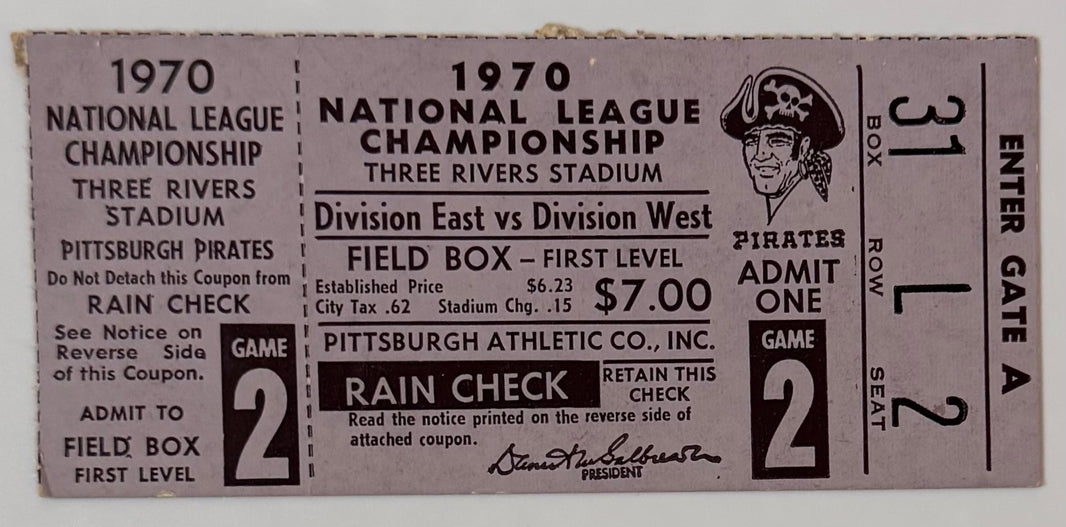 1970 NLCS Game Two, Pirates versus Reds
