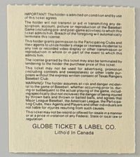 May 1, 1991, Audit Stub - Nolan Ryan Seventh No Hitter