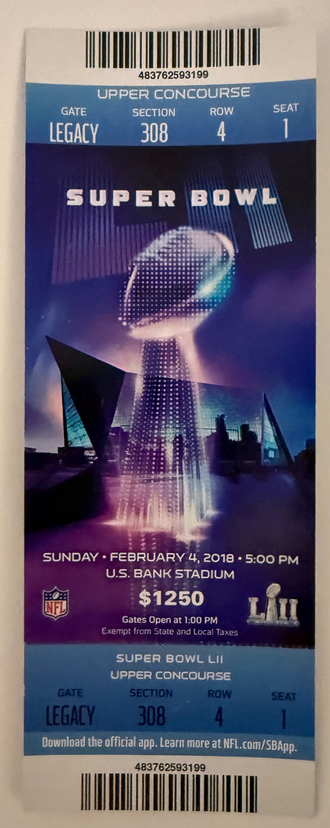 February 4, 2018, Super Bowl LII, Eagles 41  Patriots 33