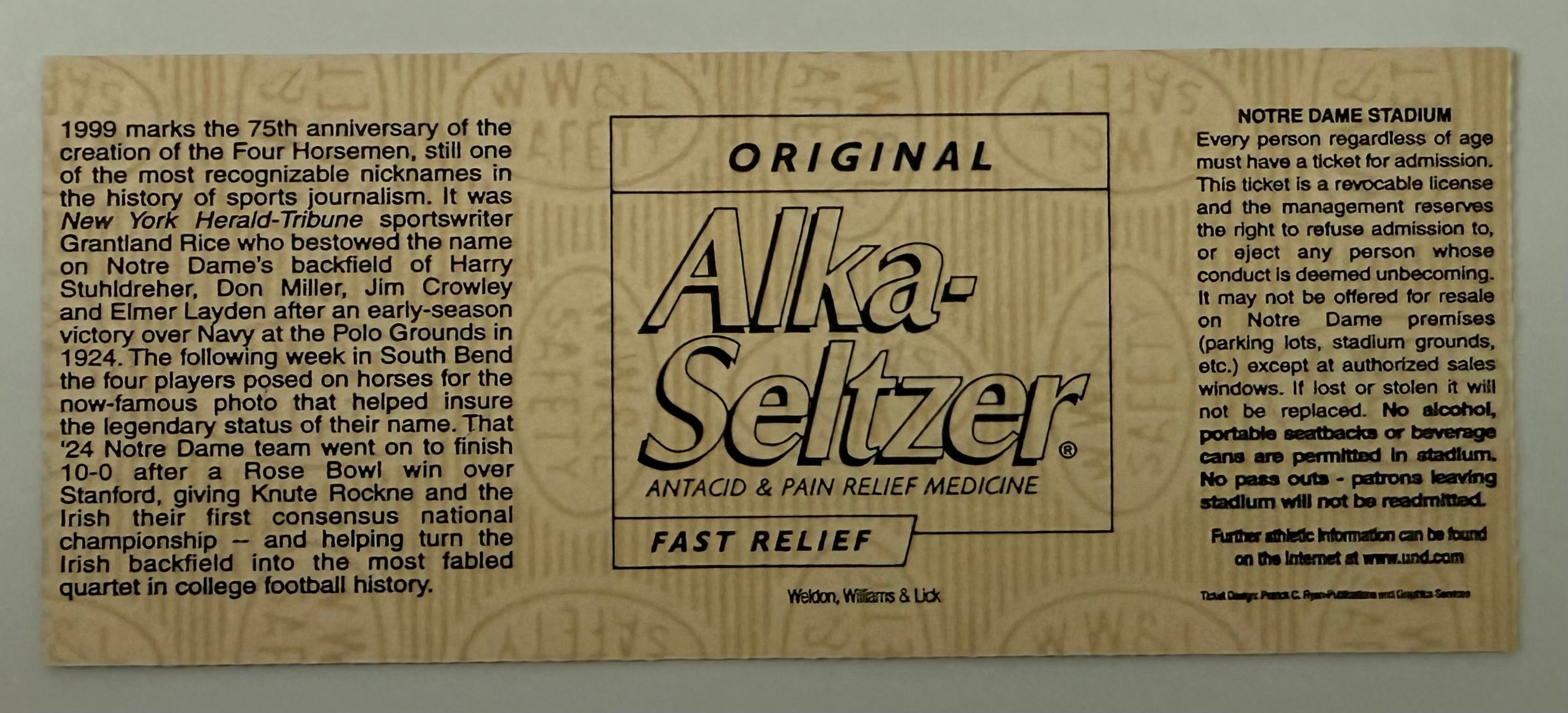 1999 Boston College versus Notre Dame, Notre Dame Stadium, November 20, 1999
