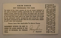 1969 Seattle Pilots versus Chicago White Sox, Opening Night Souvenir Ticket,  April 12, 1969,  Game Played at Sicks Stadium