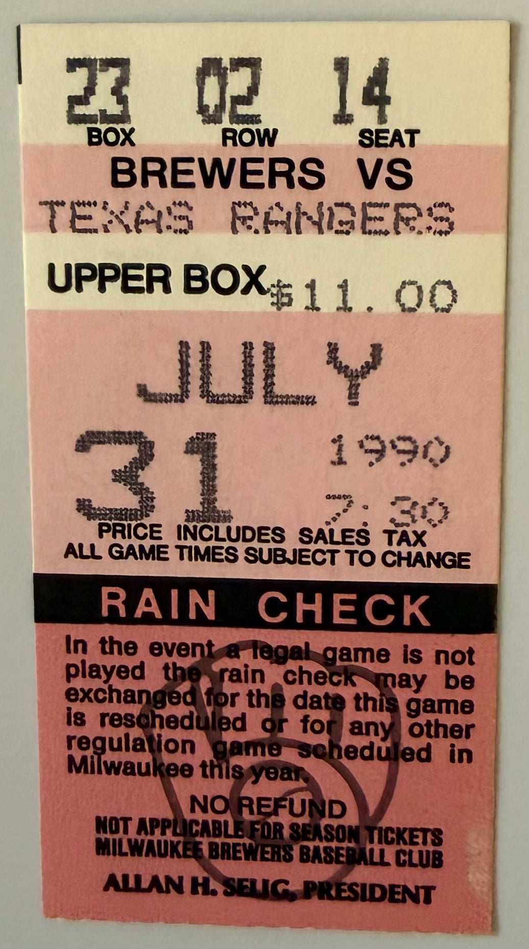 July 31, 1990, Nolan Ryan's 300th Win
