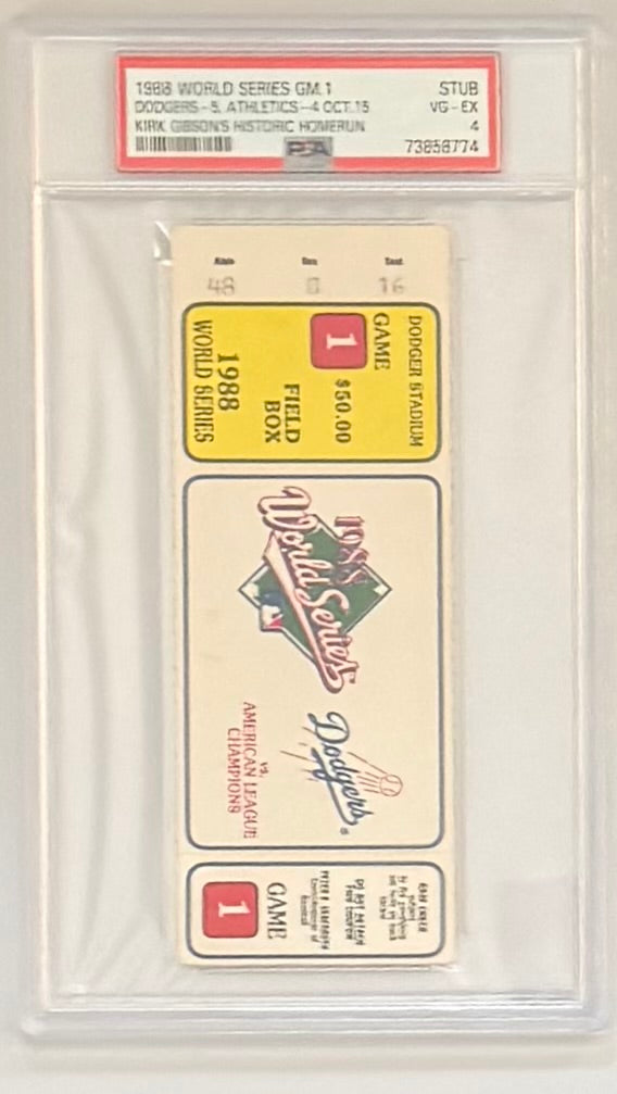 1988 World Series, Game 1, Dodgers -5 Athletics-4, October 15, Kirk Gibson's Historic Homerun