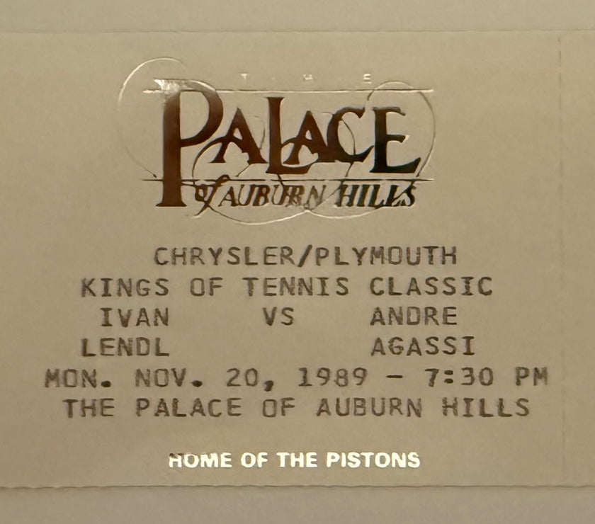 1989 Palace of Auburn Hills, Kings of Tennis Classic Ivan Lendl vs  Andre Agassi, November 20, 1989