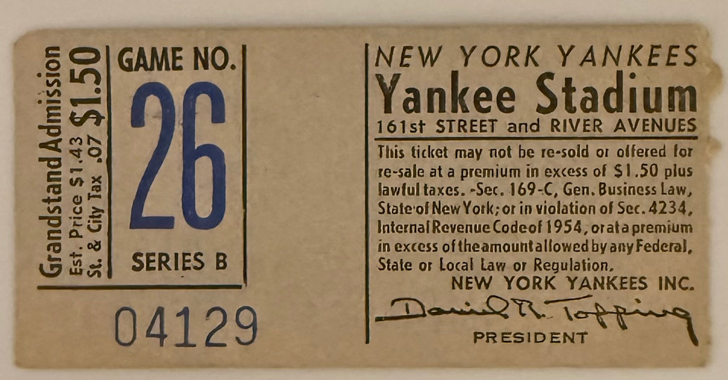 June 16, 1966, Yankees versus Cleveland, Mantle HR 479