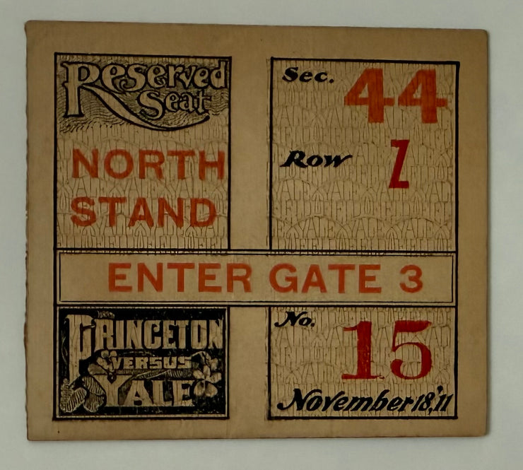 1911 Princeton VS. Yale, November 18, 1911