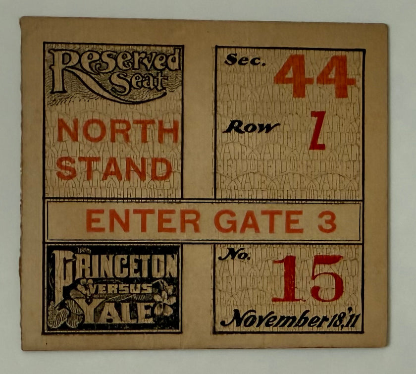 1911 Princeton VS. Yale, November 18, 1911