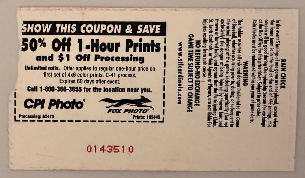 9/28/1997 Ryne Sandberg Final Game