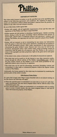 May 7, 2006, Phillies versus Giants, Bond's 713th Home Run