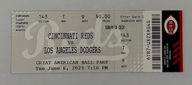 2023 Elly de la Cruz Career Debut Cincinnati Reds versus Los Angeles Dodgers  June 6, 2023