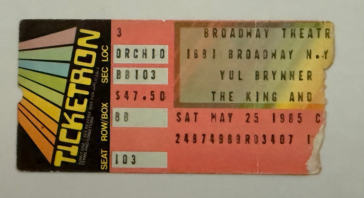 1985 Yul Brenner Stars in The King and I at the Broadway Theater, March 25, 1985