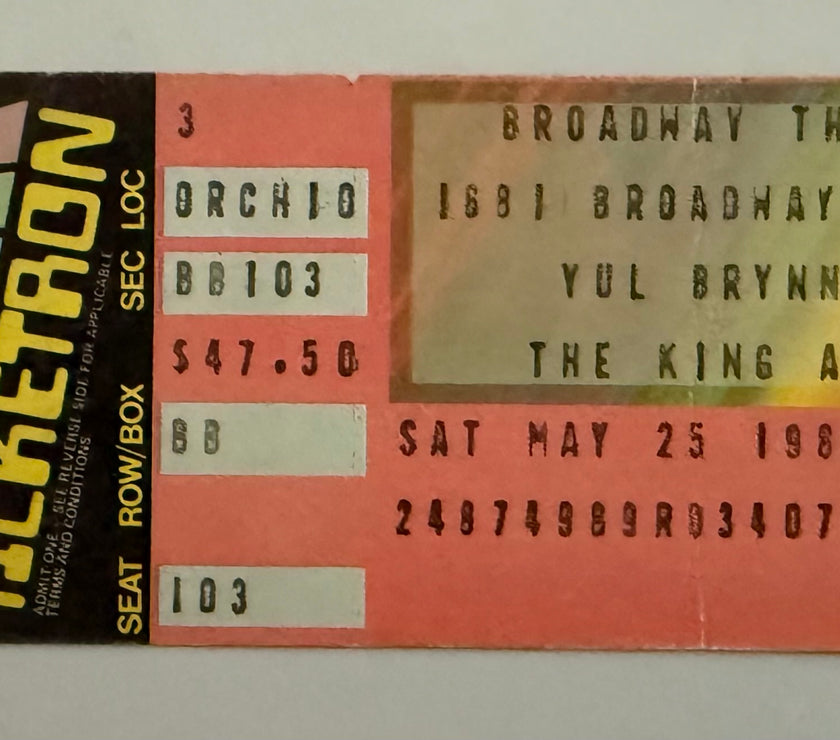 1985 Yul Brenner Stars in The King and I at the Broadway Theater, March 25, 1985