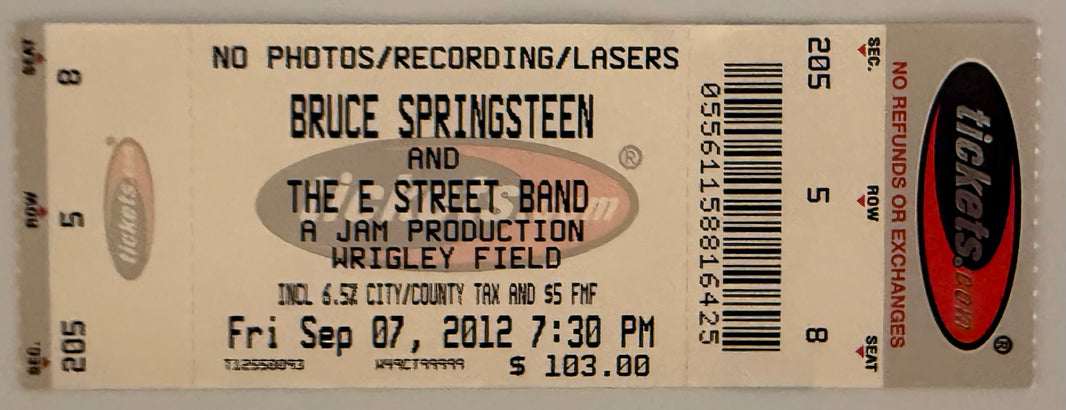 September 7, 2012, Bruce Springsteen, Wrigley Field