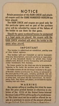 1961 World Series Game Three, Yankees versus Reds, Crosley Field-Cincinnati