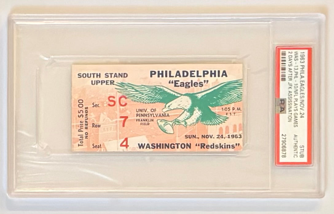 November 24, 1963, Redskins versus Eagles, NFL Plays Games 2 Days After JFK Assassination