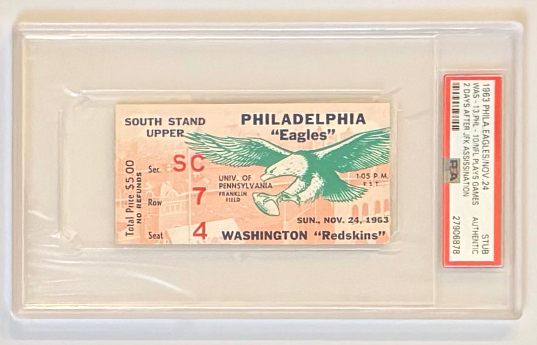 November 24, 1963, Redskins versus Eagles, NFL Plays Games 2 Days After JFK Assassination