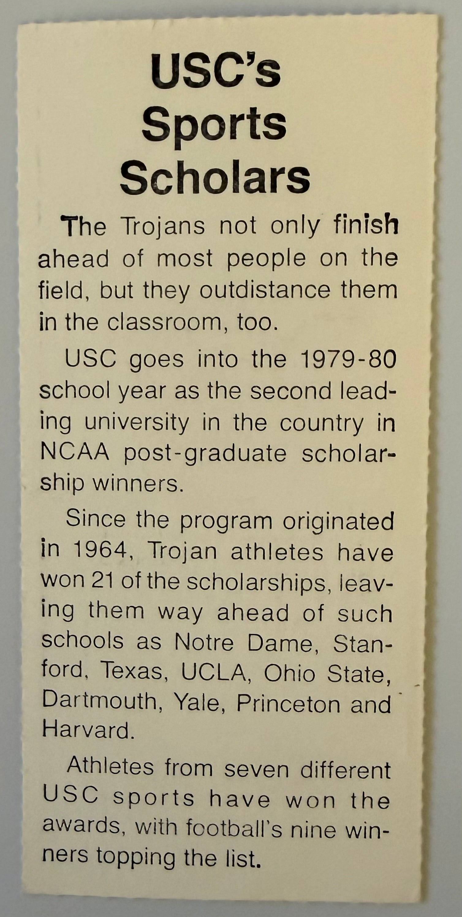 October 13, 1979, USC versus Stanford, John Elway