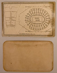 January 1, 1932, Rose Bowl Game, USC versus Tulane (C) with 1931 Los Angeles Athletic Club Membership Card (C)