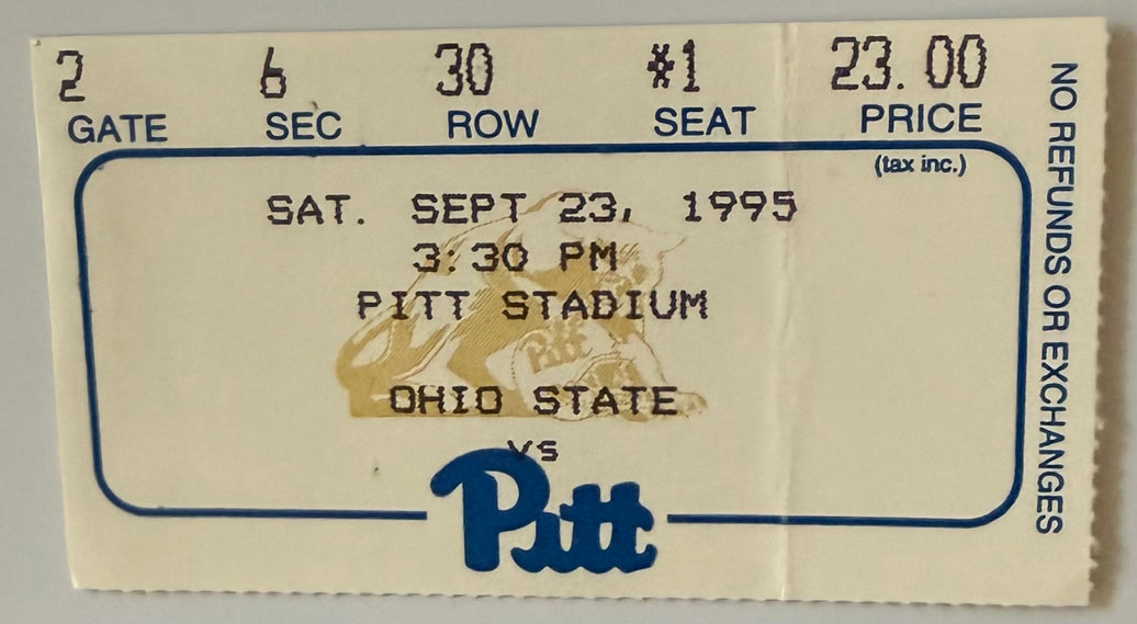September 23, 1995, Ohio State University at Pitt, Condition