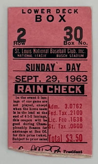 1963 Stan Musial Final Game and  Final Hit for St. Louis Cardinals 9/29/1963