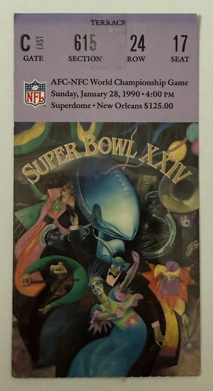 1990 Super Bowl XXIV at New Orleans Superdome, Broncos Defeat Packers, January 28, 1990
