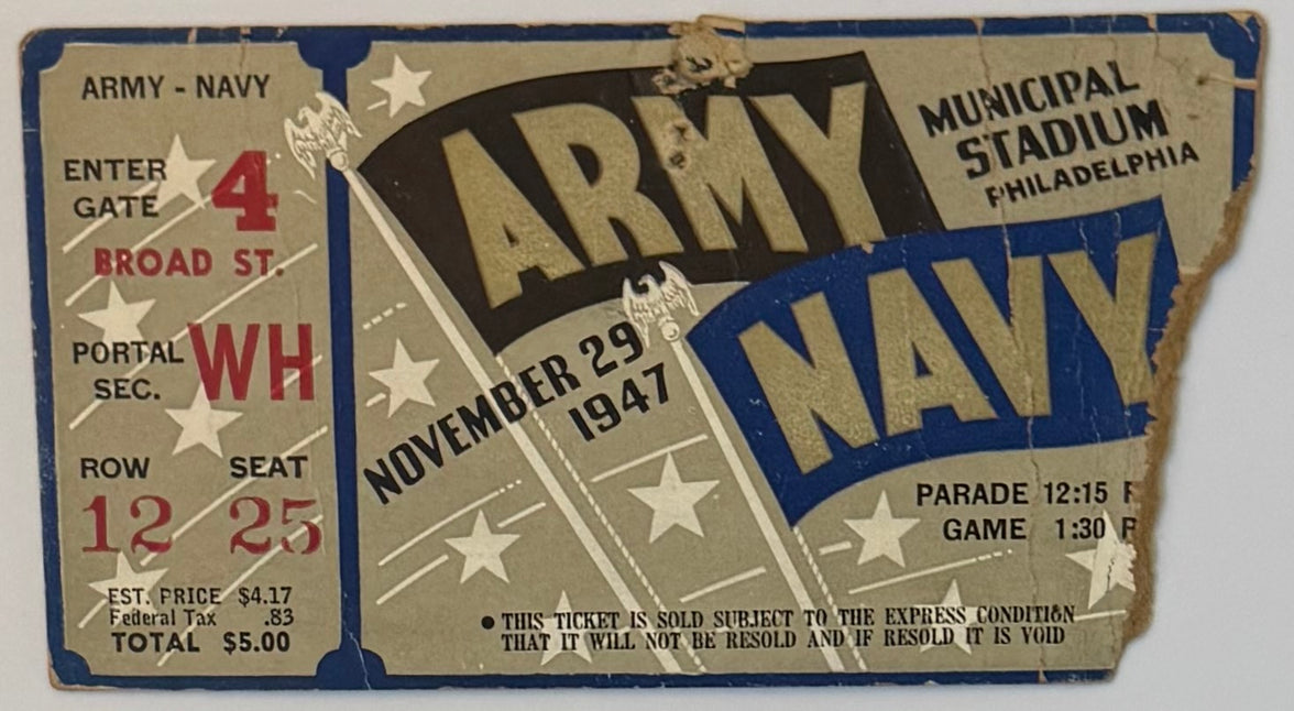 November 29, 1947, Army versus Navy, Condition