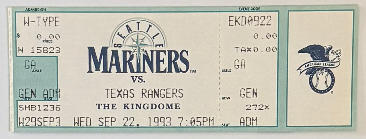 September 22, 1993, Nolan Ryan Last Game Pitched