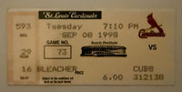 1998 Mark McGuire Hits Home Run Number 62 to Break Roger Maris Record of 61 in a Season, September 8, 1998