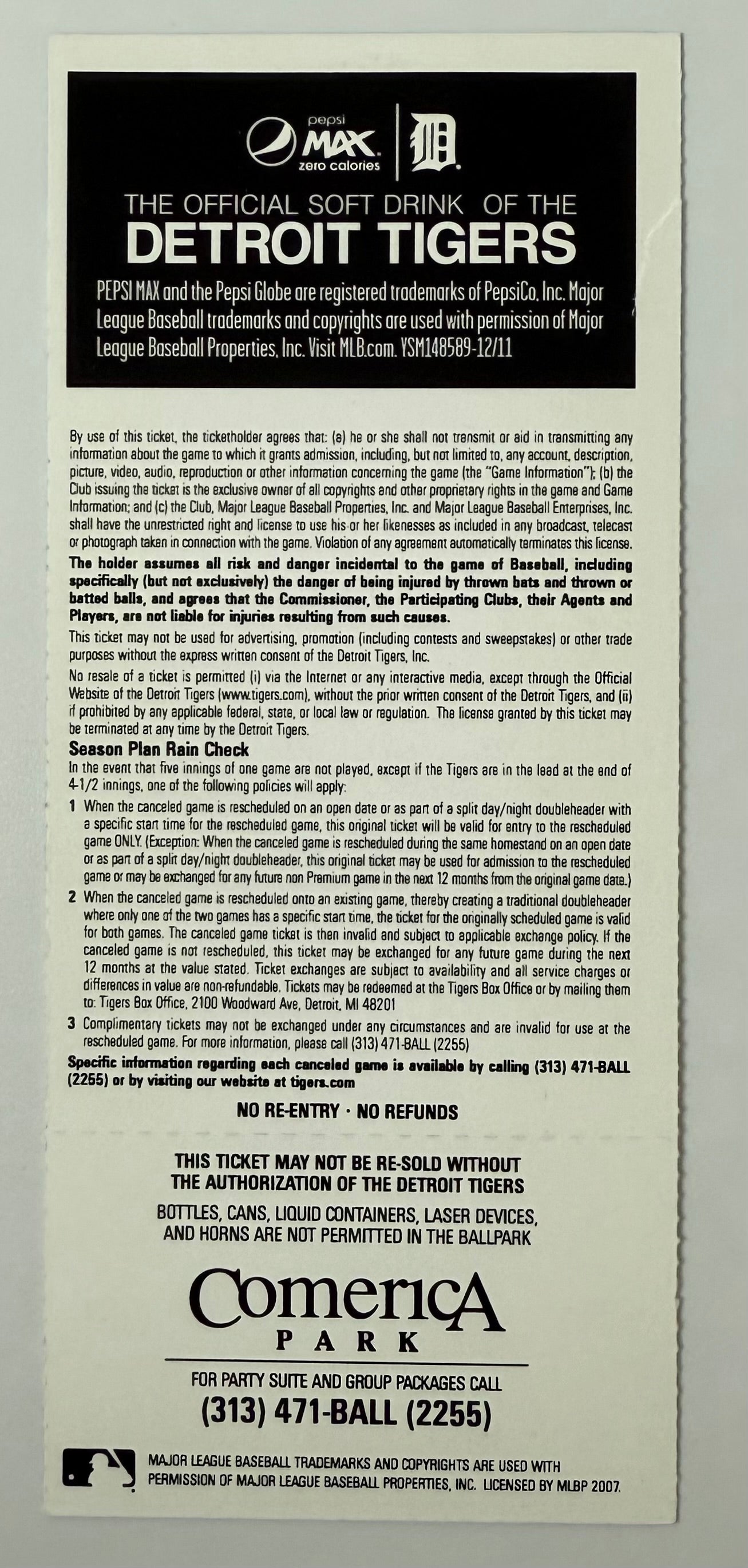 2012 Detroit Tigers Opening Day versus Boston Red Sox, April 5, 2012