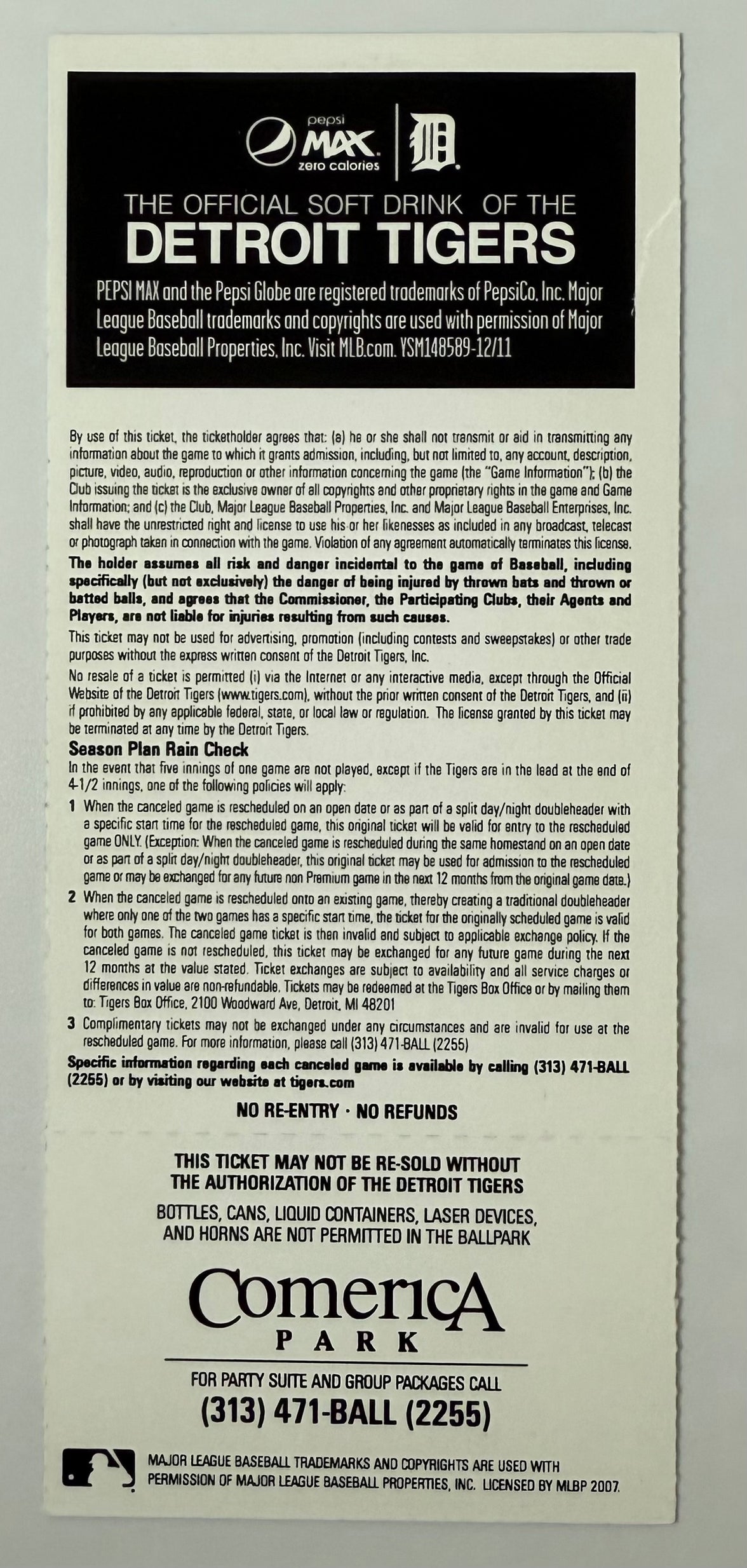2012 Detroit Tigers Opening Day versus Boston Red Sox, April 5, 2012