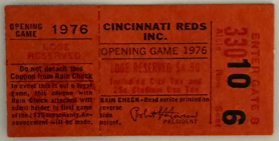 Opening Day, 1976 Cincinnati Reds, Riverfront Stadium
