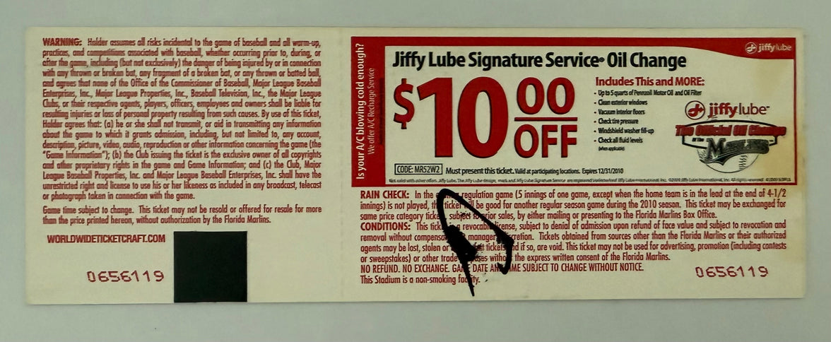 2010 Florida Marlins versus Philadelphia Phillies, Roy Halladay Pitches Perfect Game May 29, 2010, Mark