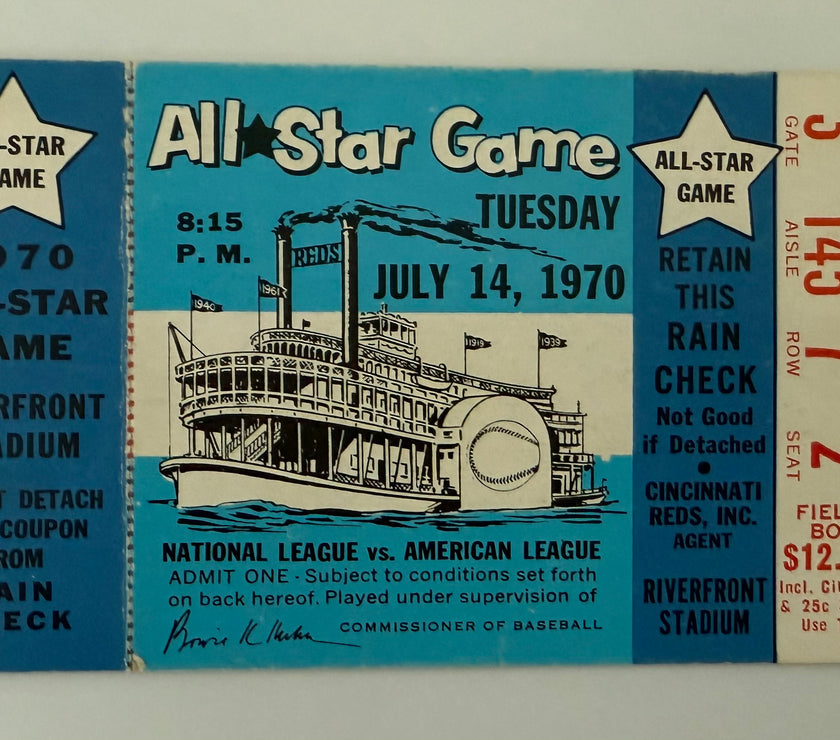 1970 Major League Baseball All Star Game, June 14, 1970 at Riverfront Stadium, Pete Rose Ray Fosse Collision