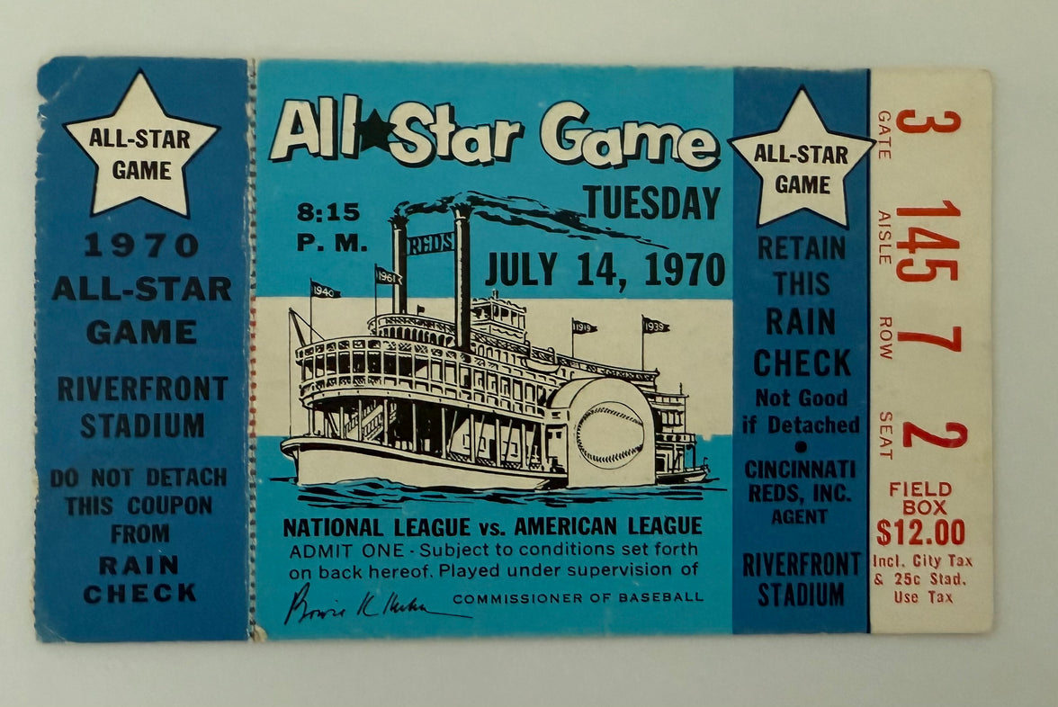 1970 Major League Baseball All Star Game, July 14, 1970 at Riverfront Stadium, Pete Rose Ray Fosse Collision