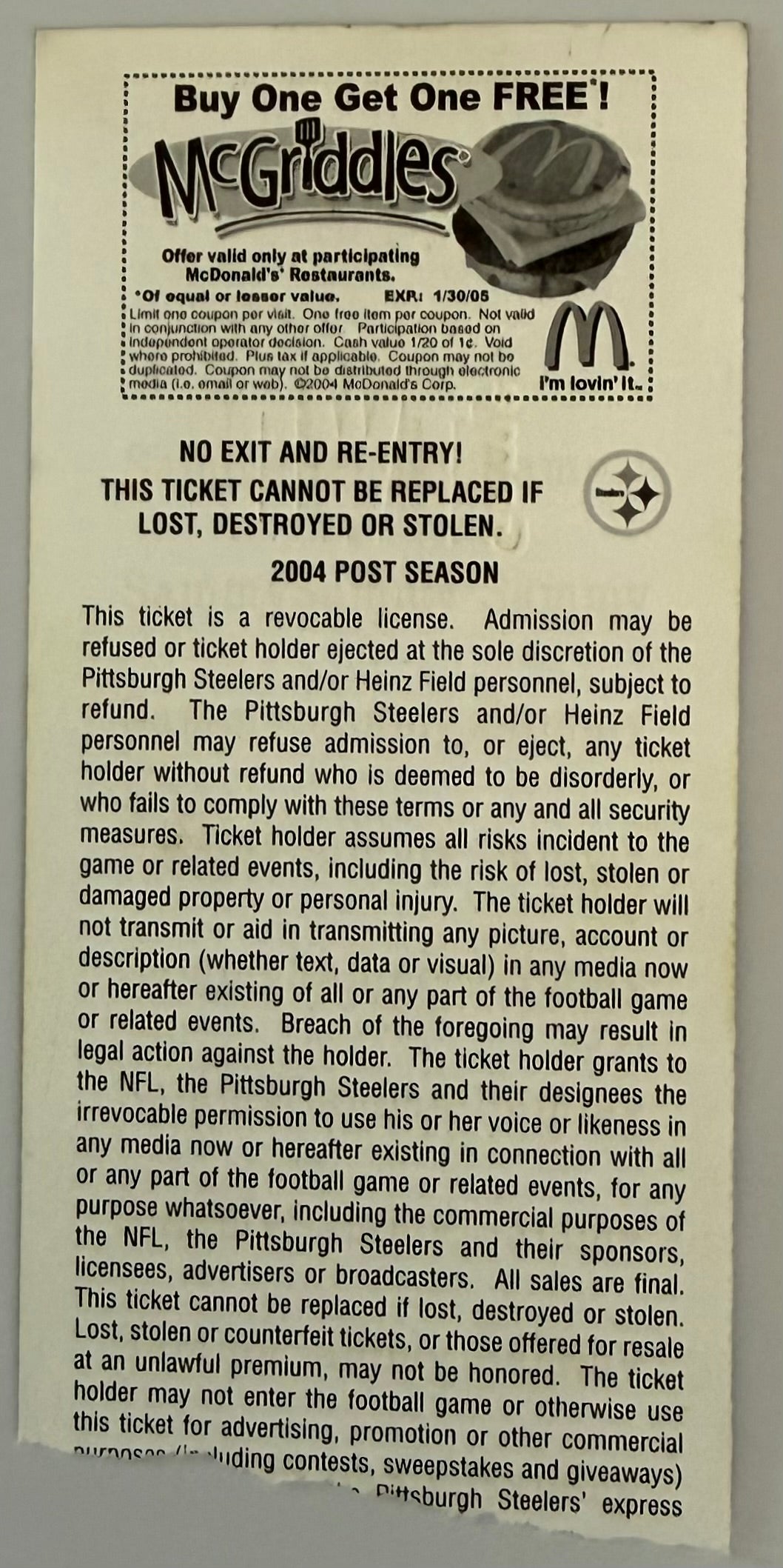 January 23, 2005, AFC Championship, Steelers versus Patriots