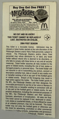 January 23, 2005, AFC Championship, Steelers versus Patriots