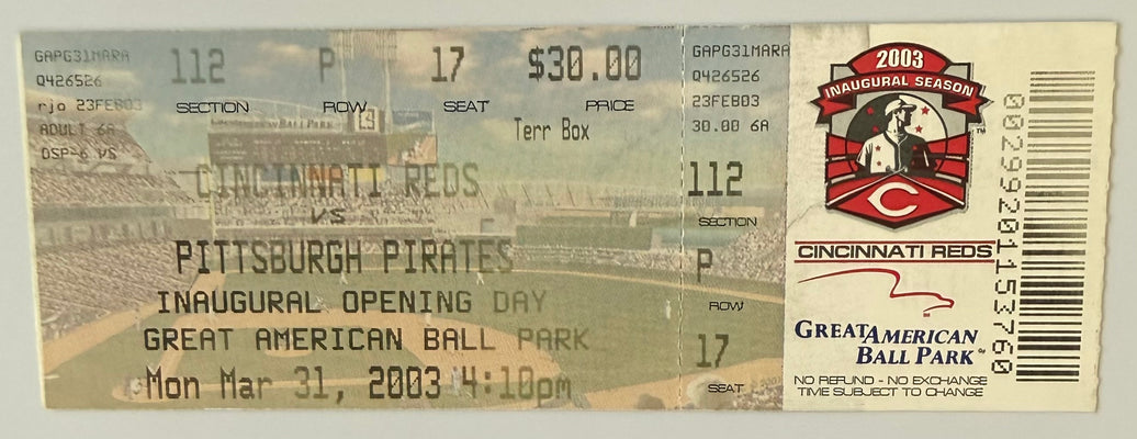 March 31, 2003, First Opening Day at GABP