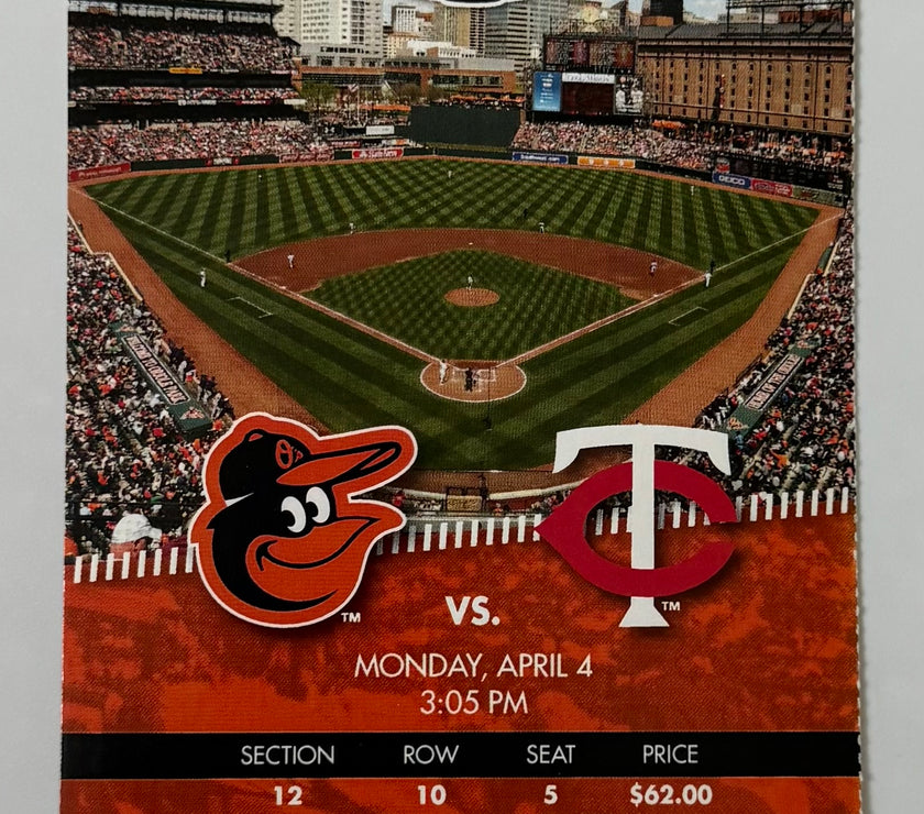 2016 Opening Day at Camden Yards Baltimore Orioles VS. Minnesota Twins, April 4, 2016