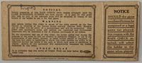 1940 World Series, Game 7, Reds versus Tigers, Ticket Excellent Condition, Writing on Back