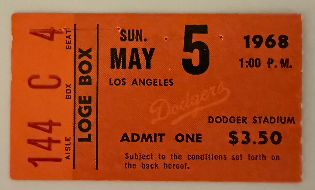 May 5, 1968, Reds versus Dodgers, Bench Home Run/Rose Two Hits