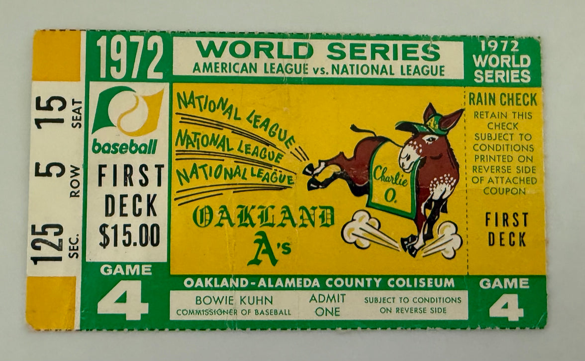 1972 World Series Game 4 Oakland Athletics and Cincinnati Reds in Oakland Colosseum